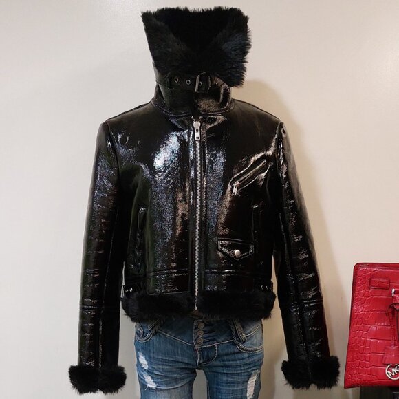 💥HOT ITEM💥PALMER GIRLS X MISS SIXTY Genuine Leather Aviator Jacket - Picture 8 of 16